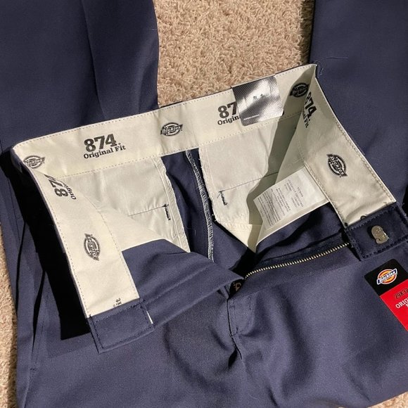 Dickies 874 Original Fit Work Pants. Size 29X32 NWT   Navy Blue - Picture 4 of 8